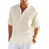 Casual Linen Shirt Short Sleeve